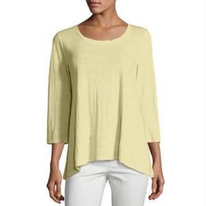 Eileen Fisher Verbena Linen Scoop Neck Top